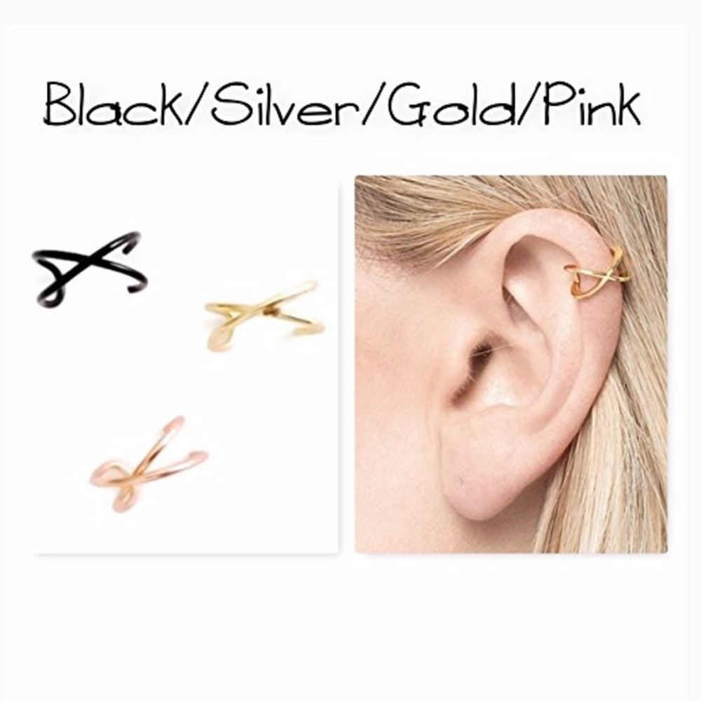 4 x criss cross ear cuff